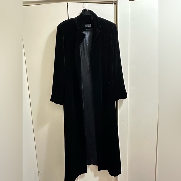 Long Velvet jacket coat - Liz Claiborne / velvet blazer - Picture 13 of 15